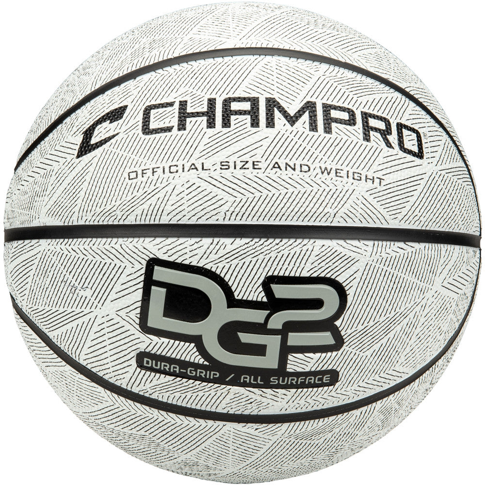 Champro Dura-Grip 230 Rubber Basketball - White