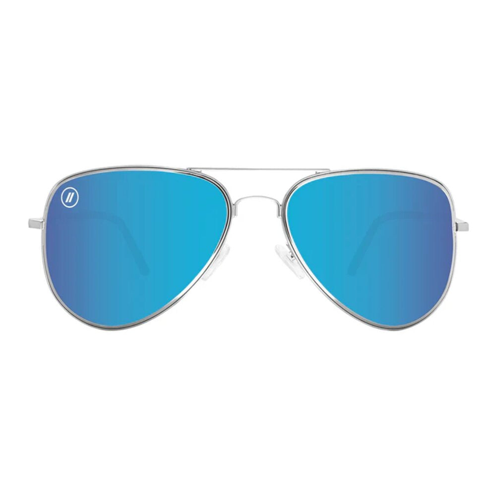 Blenders A Series Blue Angel Polarized Aviator Sunglasses – Silver/Blue Mirrored