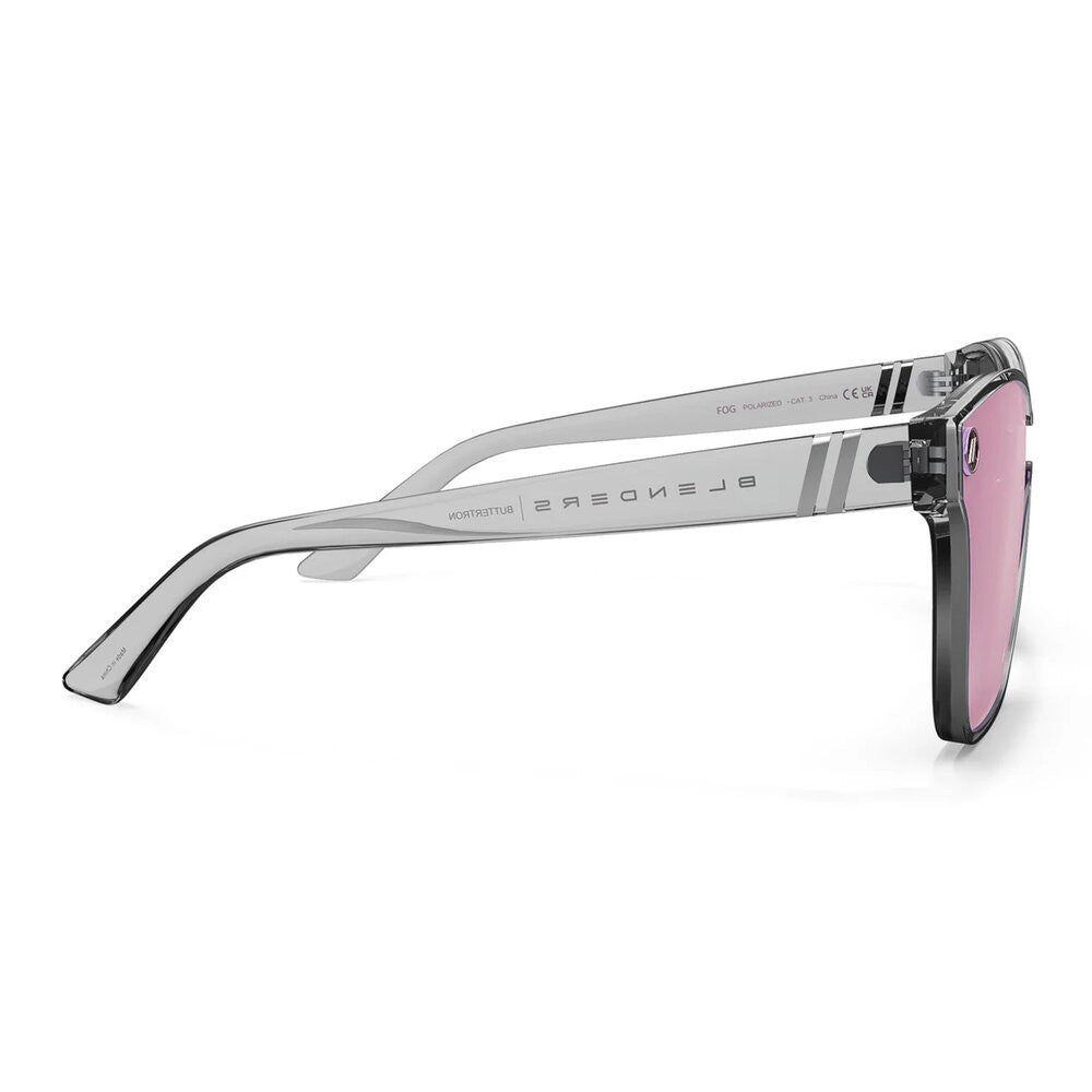 Blenders Buttertron Polarized Sunglasses – Fog - Crystal Gray Frame/Rose Gold Mirror Lens