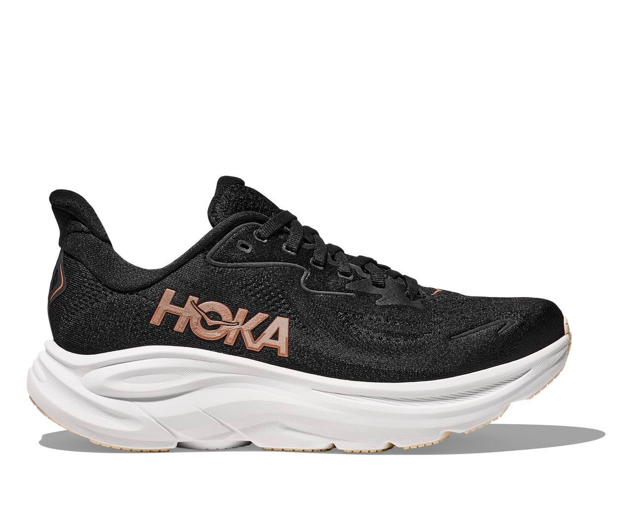 Hoka Women's Clifton 10-Black/Rose Gold