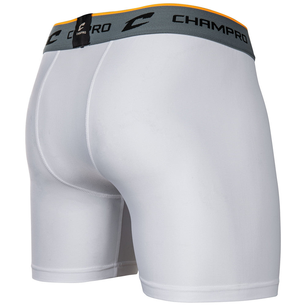 Champro Youth Compression Boxer Short with Cup - White