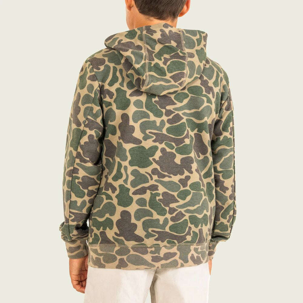 Marsh Wear Youth Boys Fireside Hoodie - Green Mallard Camo