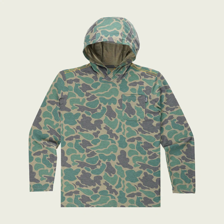 Marsh Wear Youth Buxton Tech Hoodie - Green Mallard Camo