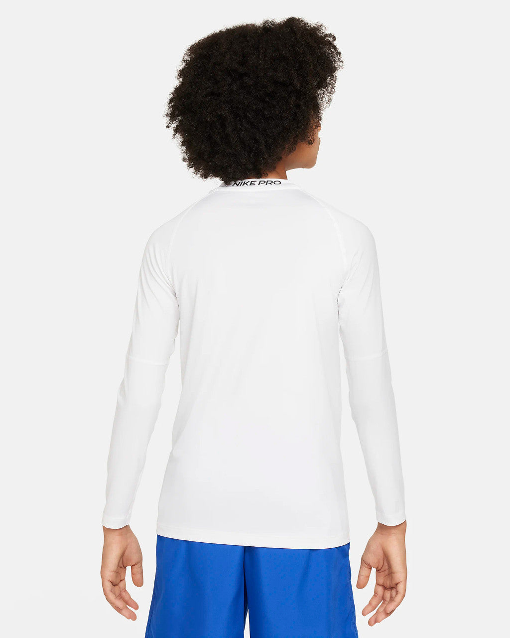 Nike Pro Big Kids Dri-FIT Long Sleeve Top - White/Black