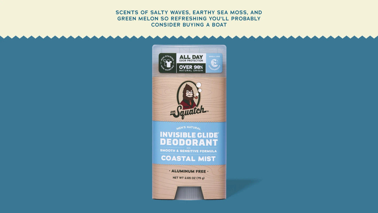 Dr. Squatch Invisible Glide Deodorant Coastal Mist