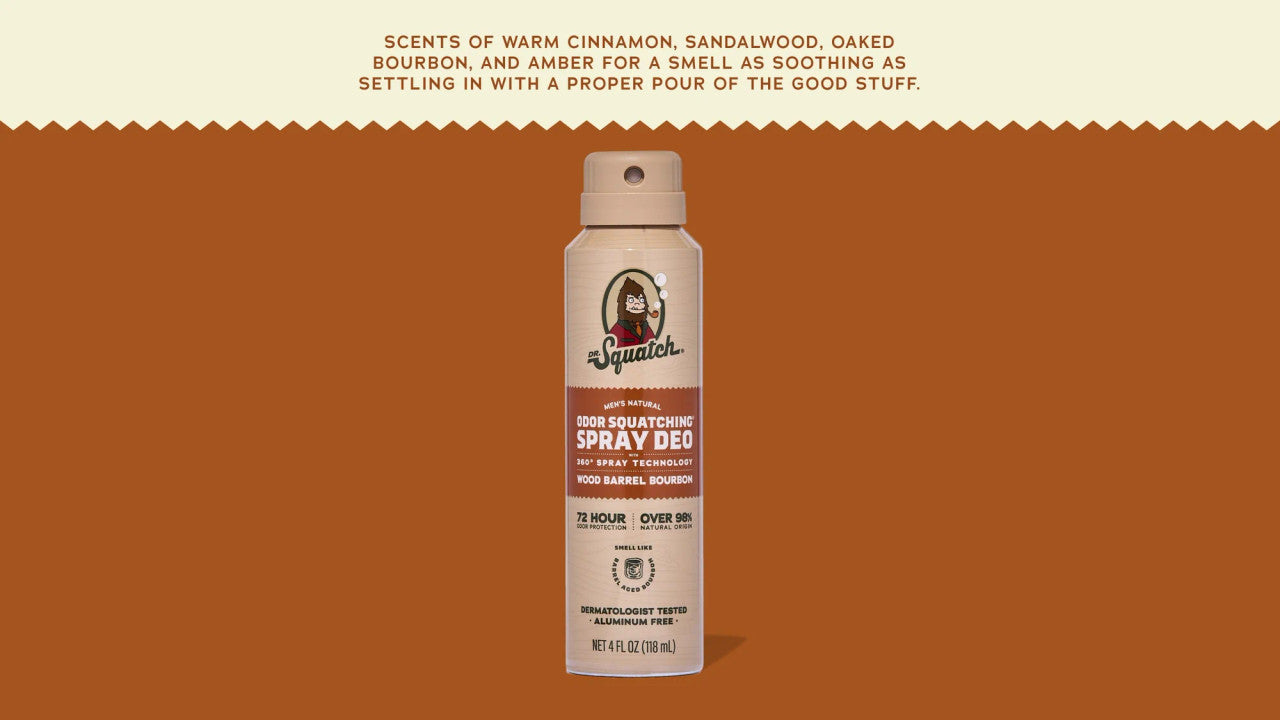 Dr. Squatch Spray Deodorant Wood Bourbon Barrel