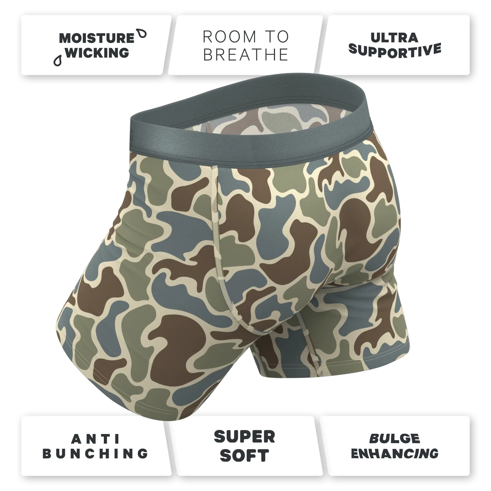 Shinesty Men's The Blender Ball Hammock Pouch Underwear With Fly