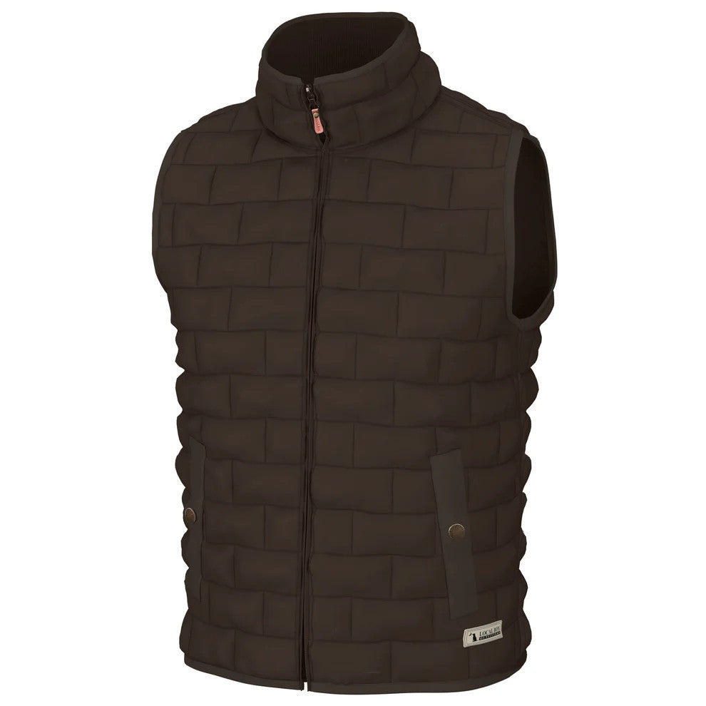 Local Boy Men's Brick Quilted Vest - Coffee