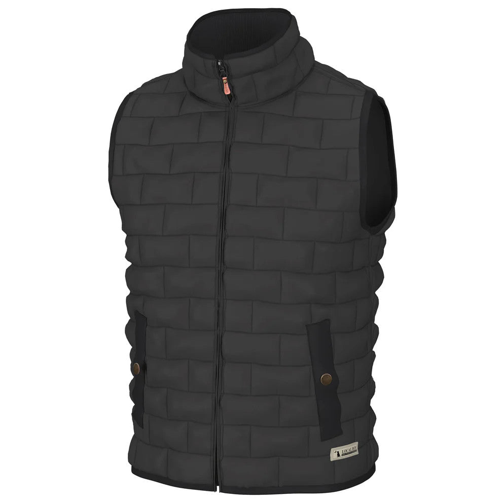 Local Boy Men's Brick Quilted Vest - Charcoal