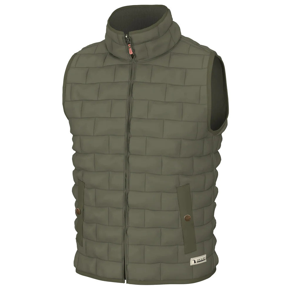 Local Boy Men's Brick Quilted Vest - Moss