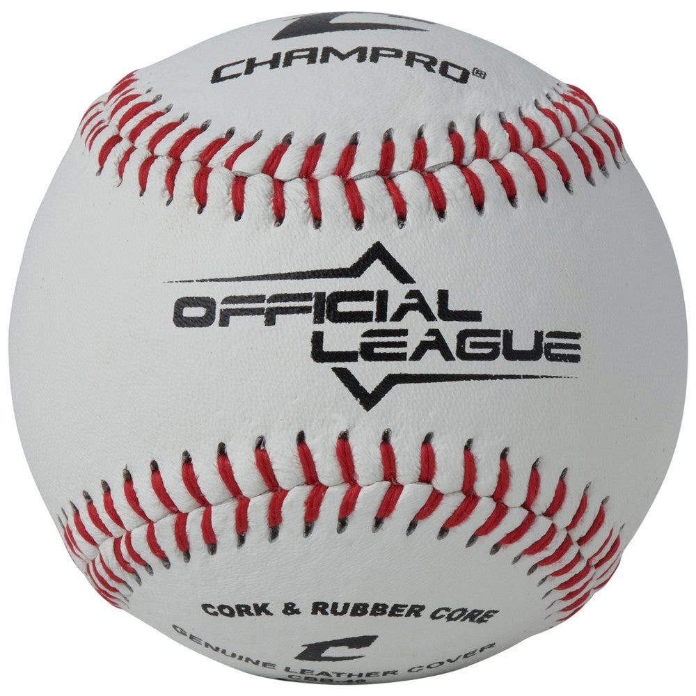 Champro Official League Baseball - Cork/Rubber Core - Genuine Leather Cover