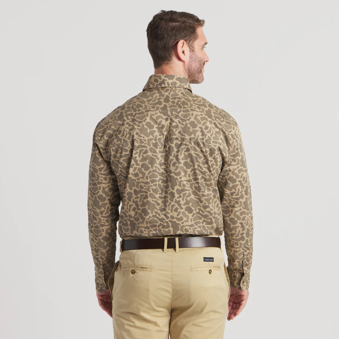 Southern Marsh Men's El Campo Performance Ranch Shirt - Stone Brown Camo