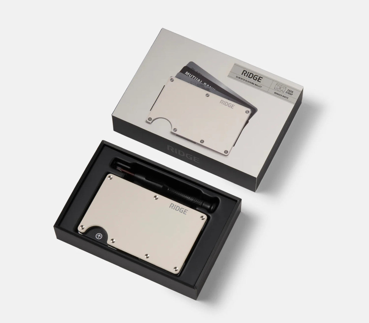 Ridge Wallet - Monaco White/Aluminum