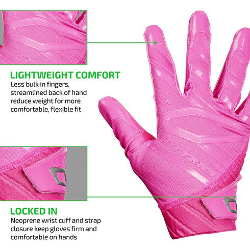 Cutters Rev Pro 6.0 Solid Receiver Gloves - Pink