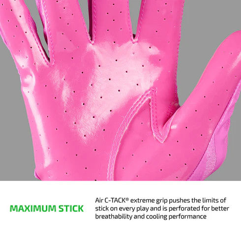 Cutters Rev Pro 6.0 Solid Receiver Gloves - Pink