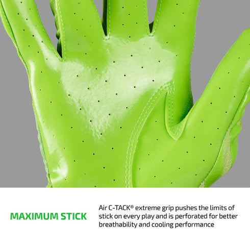 Cutters Rev Pro 6.0 Solid Receiver Gloves - Shock Green