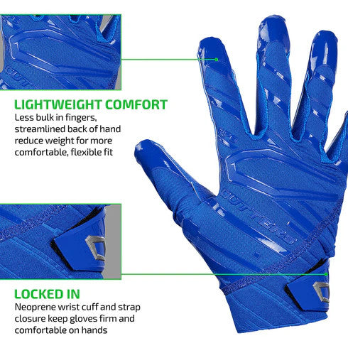 Cutters Rev Pro 6.0 Solid Receiver Gloves - Royal