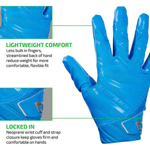 Cutters Rev Pro 6.0 Solid Receiver Gloves - Columbia Blue