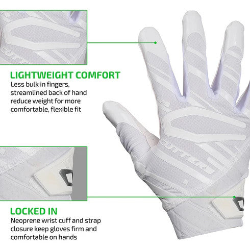 Cutters Rev Pro 6.0 Solid Receiver Gloves - White