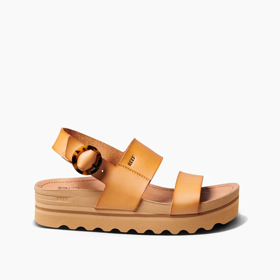 Reef Women's Vista Hi Buckle Natural Platform Sandals