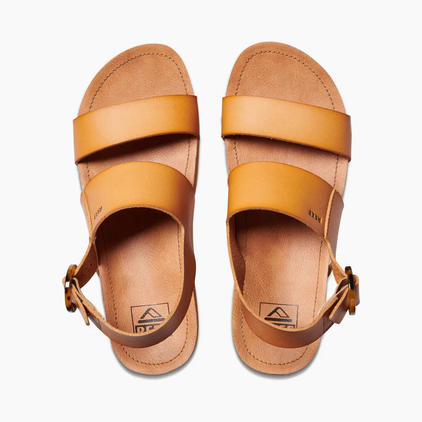 Reef Women's Vista Hi Buckle Natural Platform Sandals