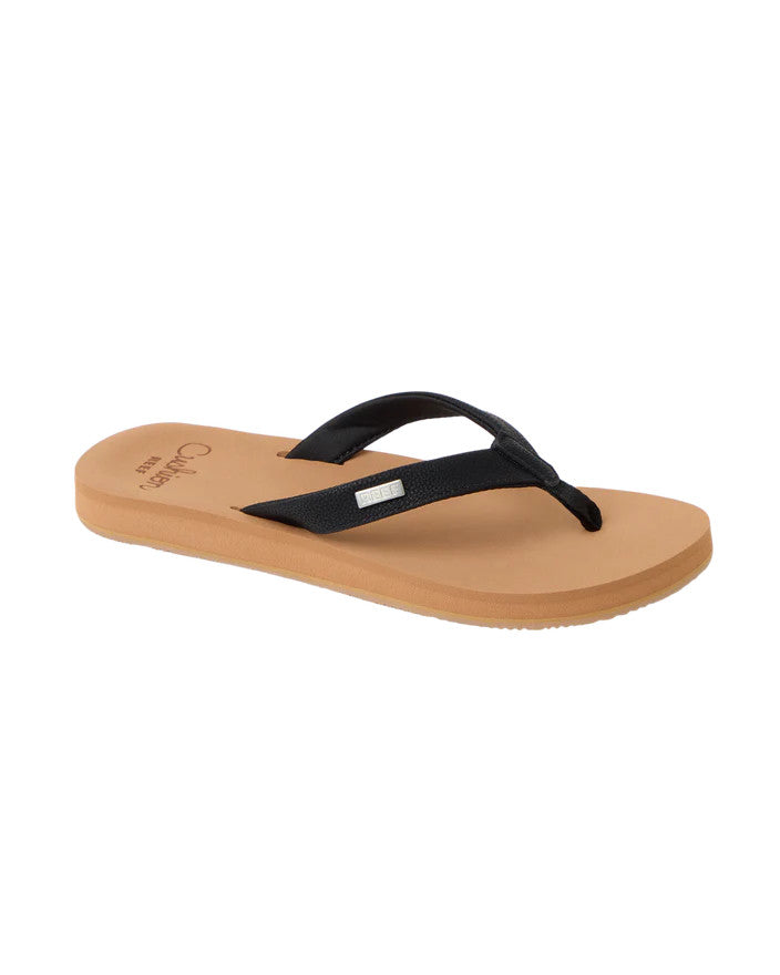 Reef Women’s Baja Sands Flip Flops – Black/Tan