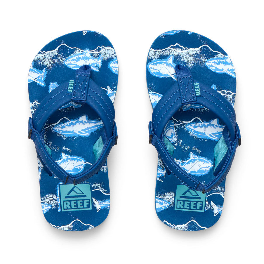 Reef Little Ahi Royal Sharks Toddler Flip Flops