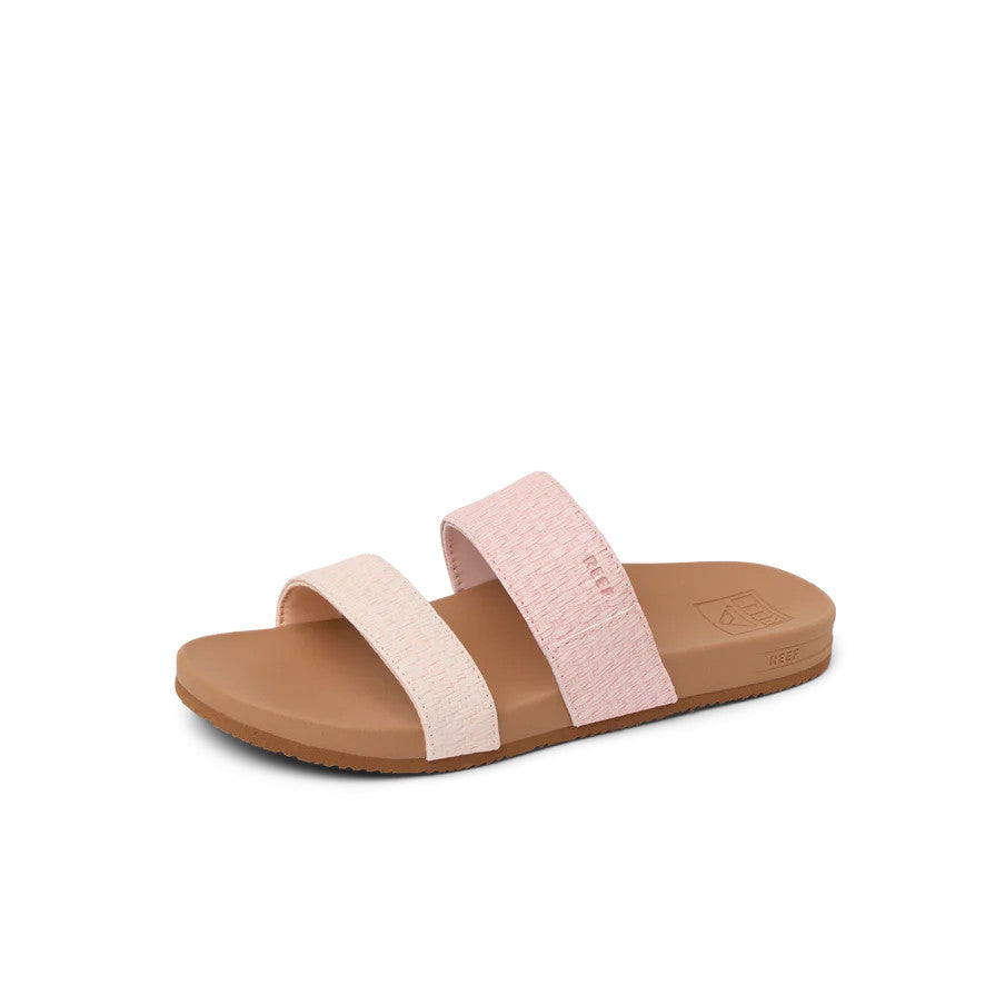 Reef Kids Cushion Vista Slide Sandals - Pink/Tan