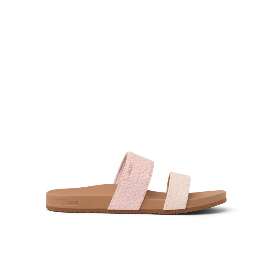 Reef Kids Cushion Vista Slide Sandals - Pink/Tan