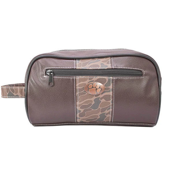 Zep-Pro Clemson Leather Toiletry Bag