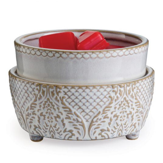 Candle Warmers Etc. Vintage White 2-In-1 Classic Fragrance Warmer