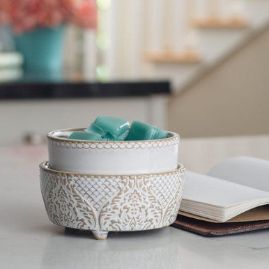 Candle Warmers Etc. Vintage White 2-In-1 Classic Fragrance Warmer