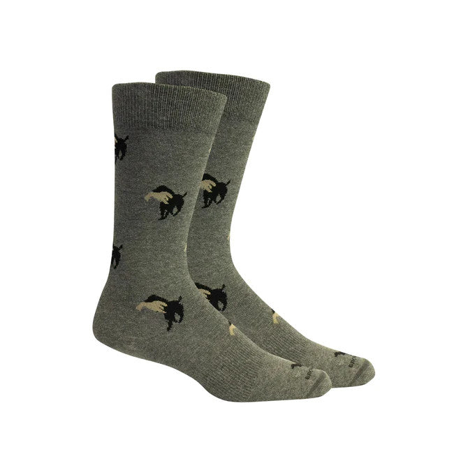 Brown Dog Socks Church - Grey Heather