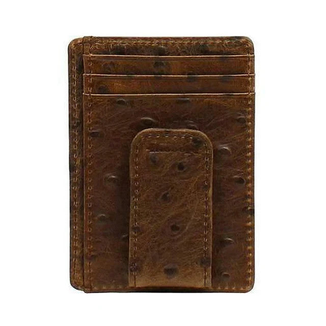 M & F Western Nocona Men's Ostrich Print Money Clip