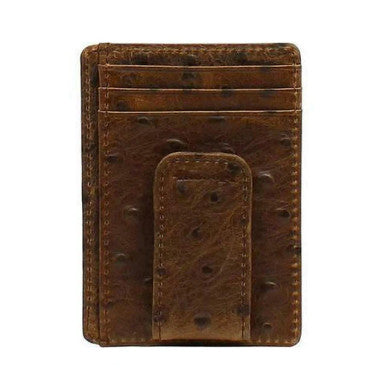 M & F Western Nocona Men's Ostrich Print Money Clip