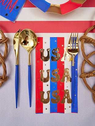 Sophistiplate Modern Patriotic Guest Towels - 20pk