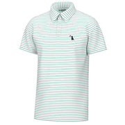 Local Boy Men's Edisto Stripe Polo - Turquoise