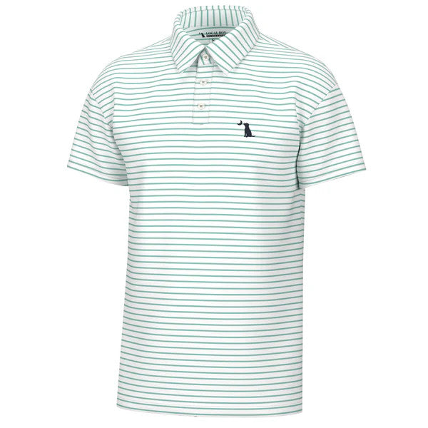 Local Boy Men's Edisto Stripe Polo - Turquoise