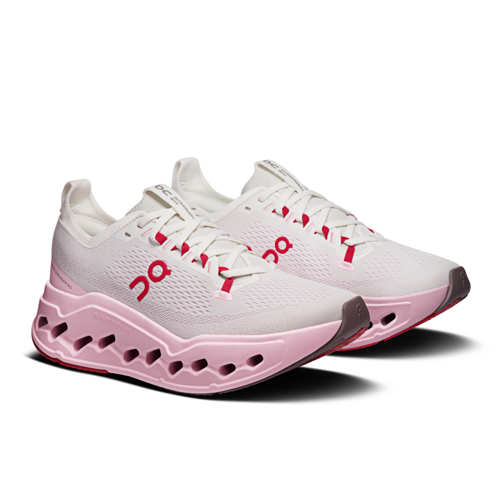 On Women's Cloudsurfer Max - Ivory/Peony