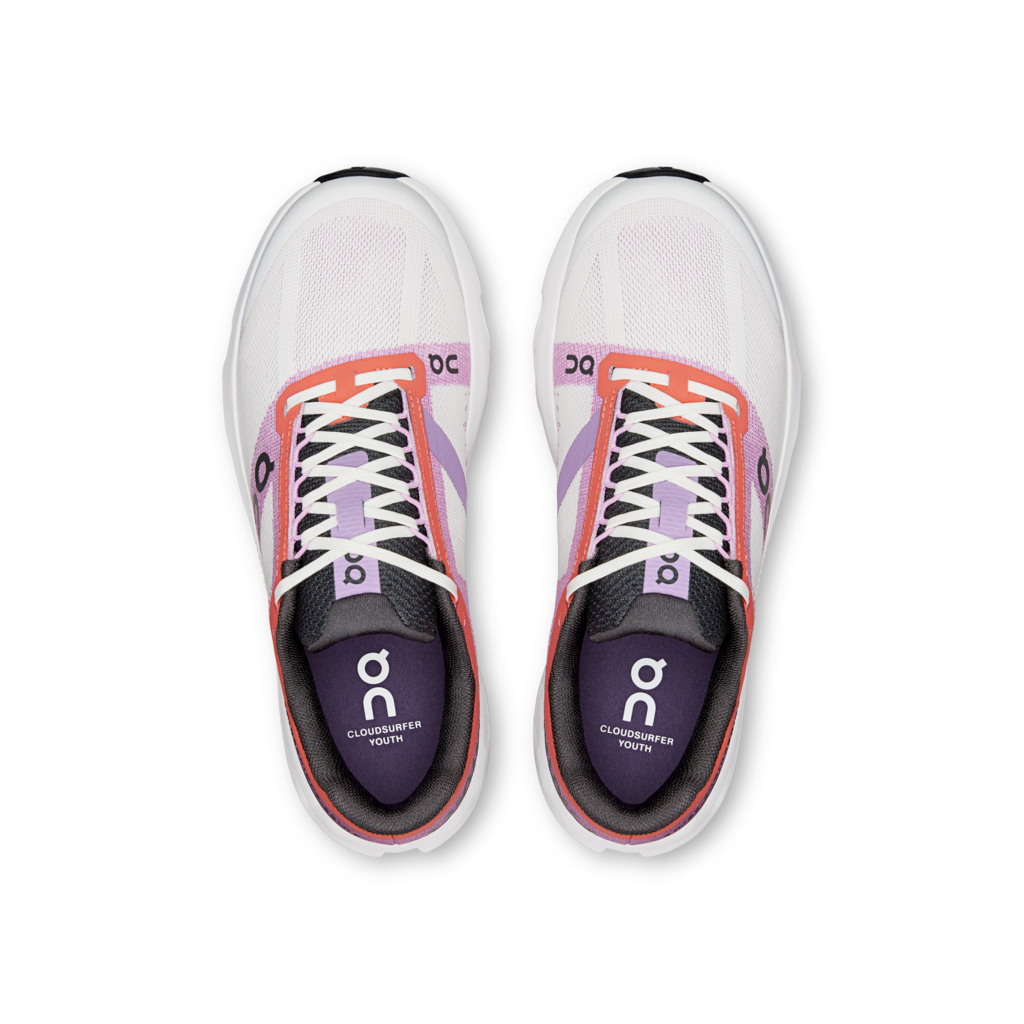 On Cloudsurfer Youth Running Shoes - Crimson/Sakura