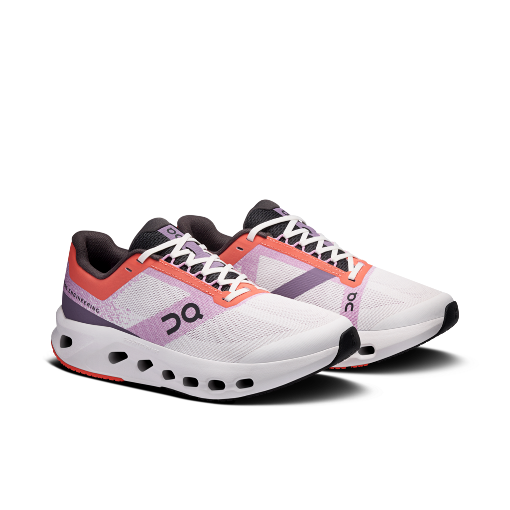On Cloudsurfer Youth Running Shoes - Crimson/Sakura
