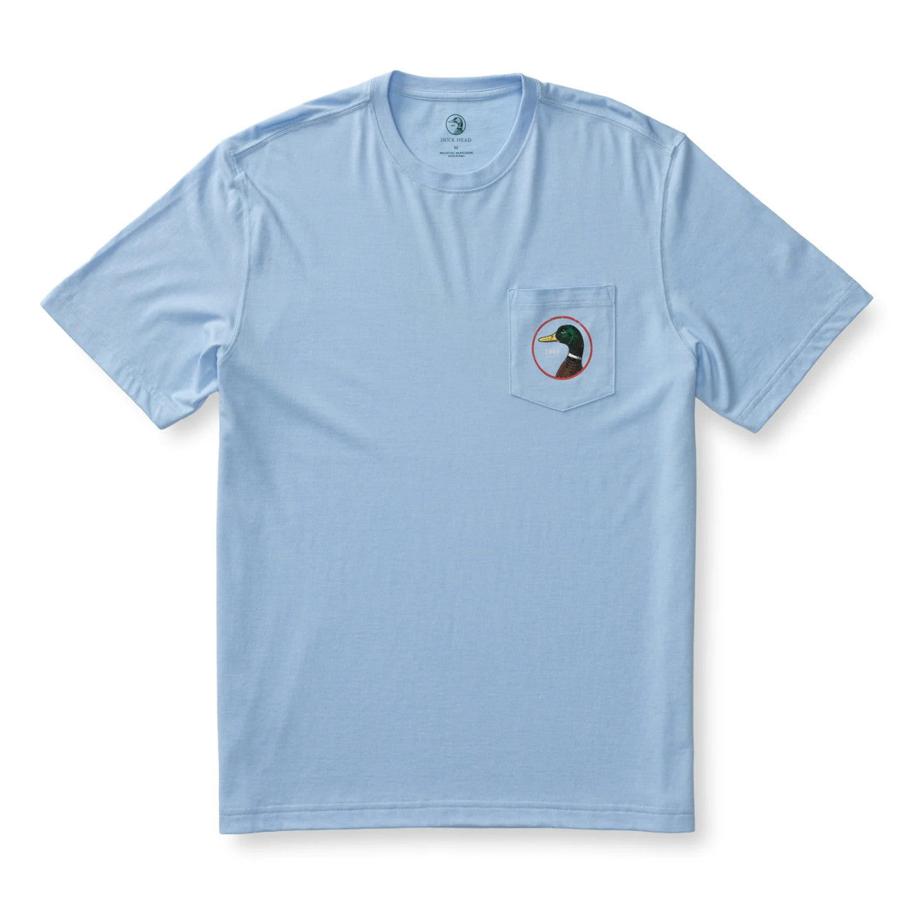Duck Head Logo Short Sleeve T-Shirt - Serenity Blue Heather