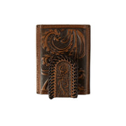 M&F Western Men's 3D Utility Style Brown Wallet