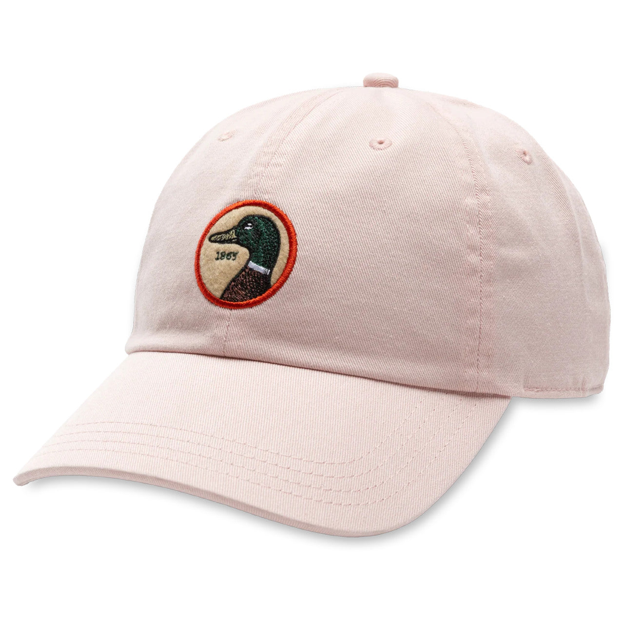 Duck Head Circle Patch Twill Hat- Washed Pink