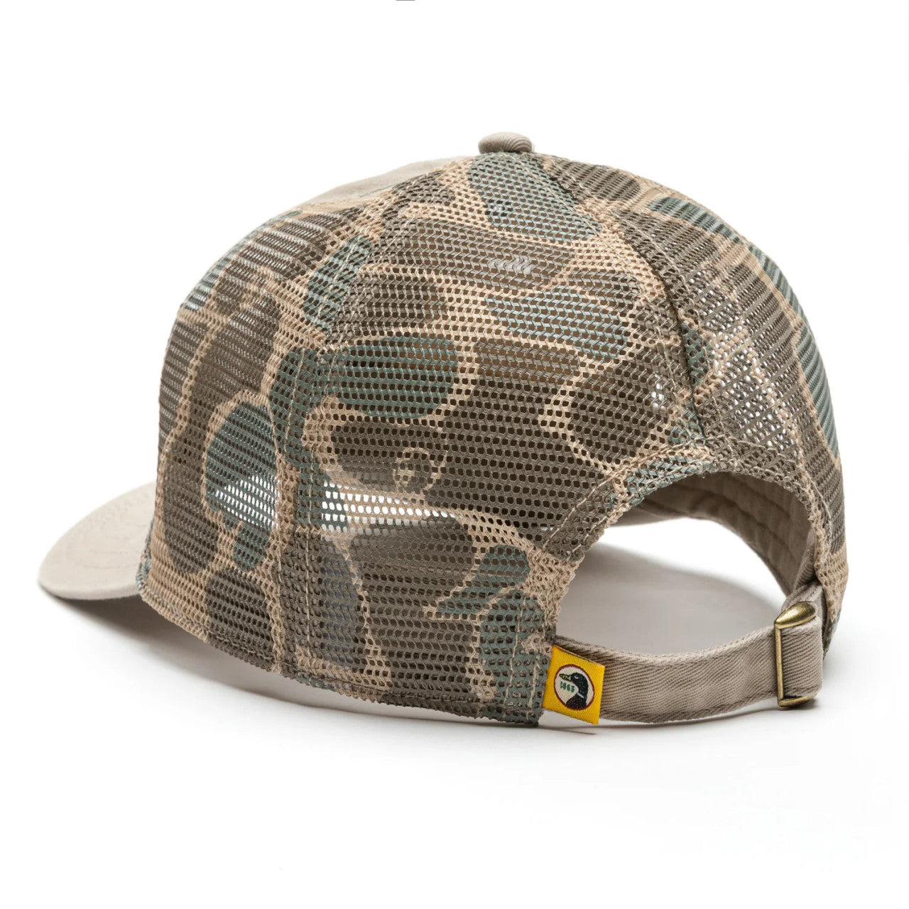 Duck Head Men's Trucker Hat With Camo Mesh - Stone