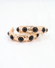Caroline Hill Frazee Pearl Hoop Black
