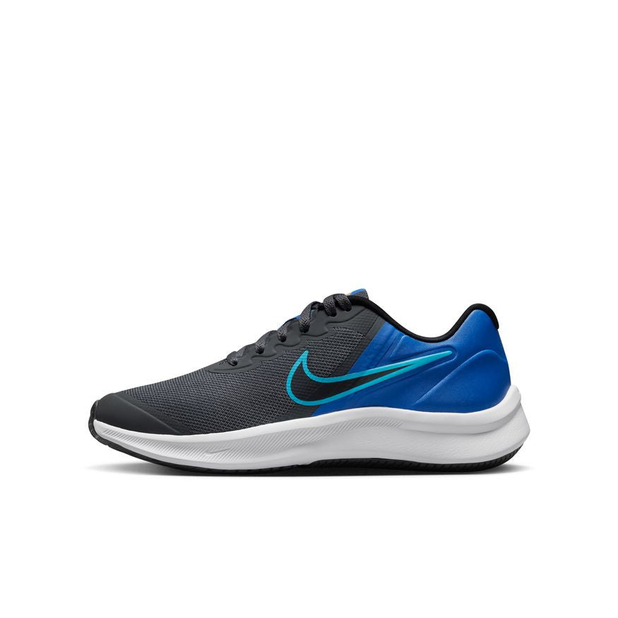 Nike Big Kids' Star Runner 3 Shoes- Iron Grey/Black/Blue Lighting
