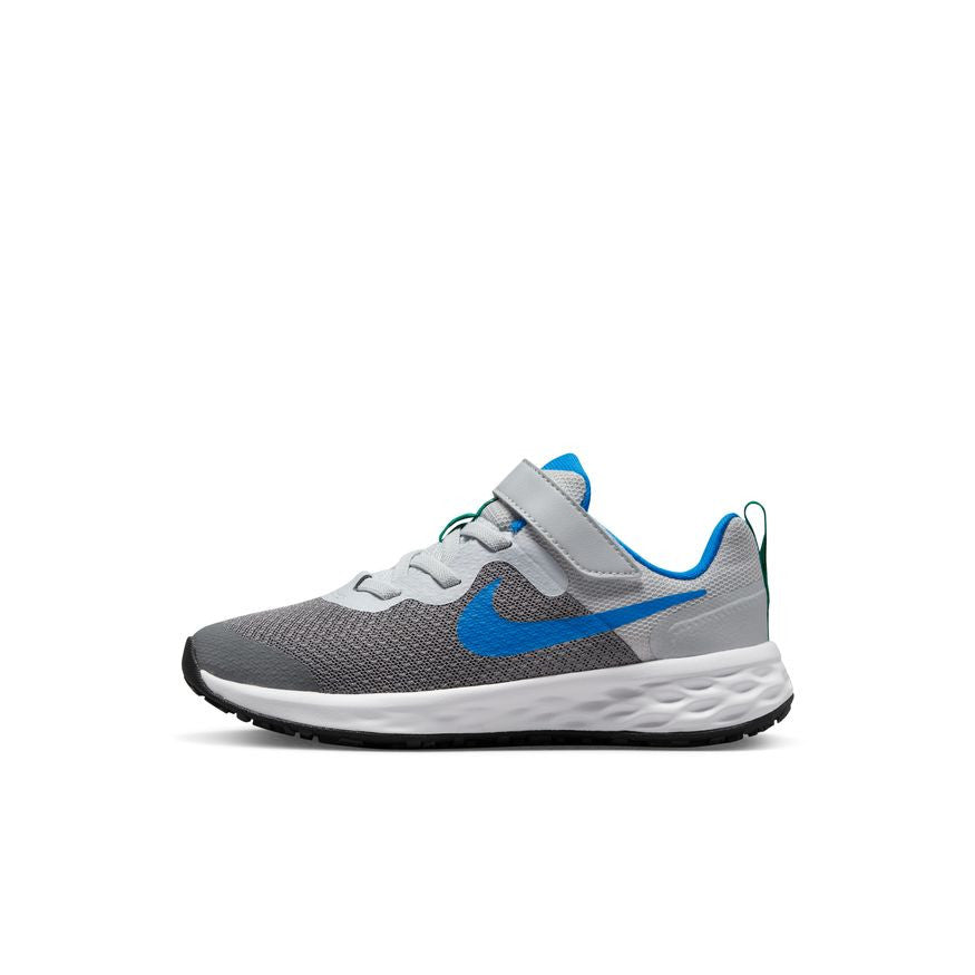 Nike Little Kids' Revolution 6 Shoes- Cool Grey/Photo Blue/ Deep Royal Blue