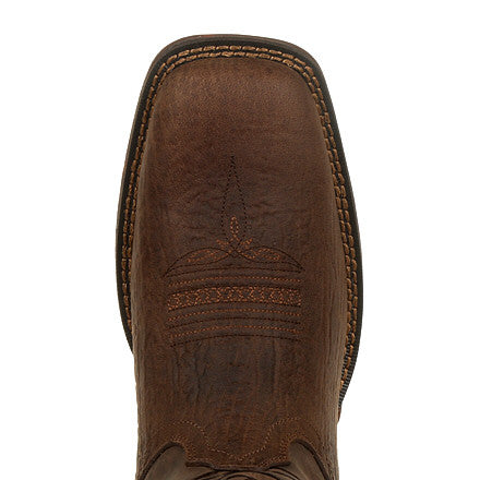 Durango Men's Brown Distressed Flag Embroidery Western Boot