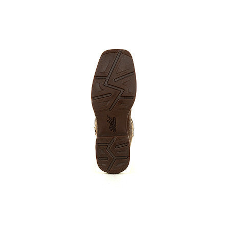 Durango Men's Brown Distressed Flag Embroidery Western Boot